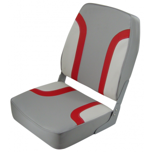 High Back foldes. grå/rød/hvid