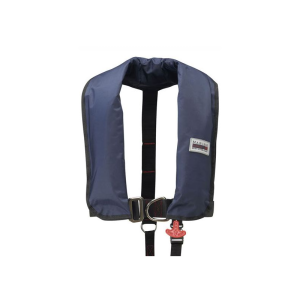 Opp.vest auto m/D-ring blå ISO