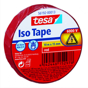 PVC isolerbånd rød 10m x 15mm