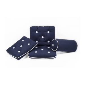 Kapokpude, dobbelt, Navy Blue