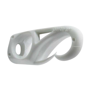 Karabinhage, nylon,10 mm, hvid