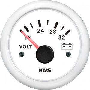 Voltmeter 24V hvid