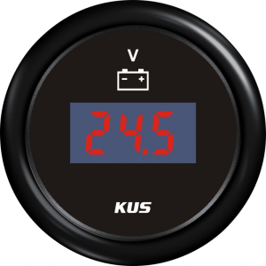 Voltmeter digitalt 12v Hvid
