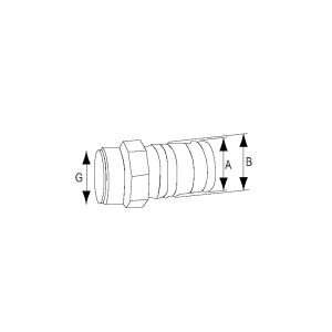 Slangestuds t/kuglevent. 3/4'