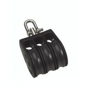 Tredob. blok m/svirvel 10 mm