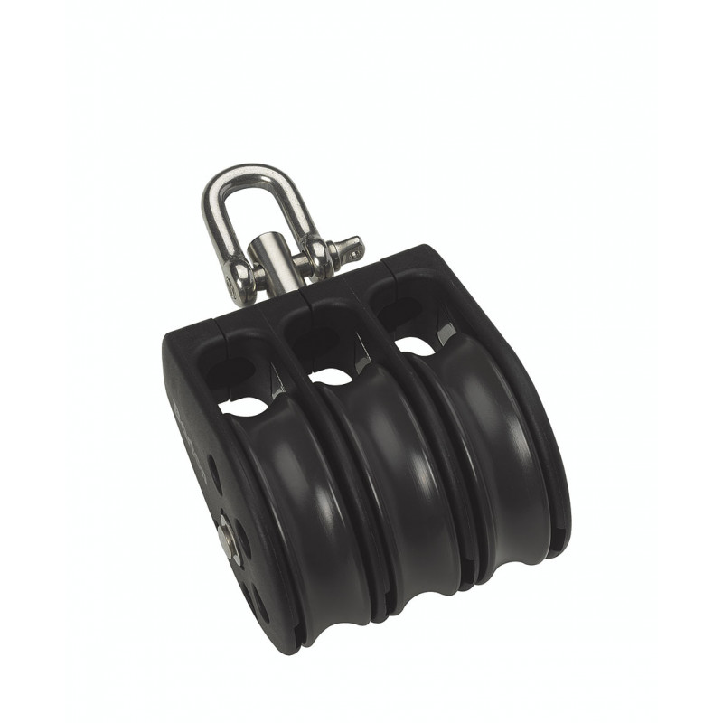 Tredob. blok m/svirvel 10 mm