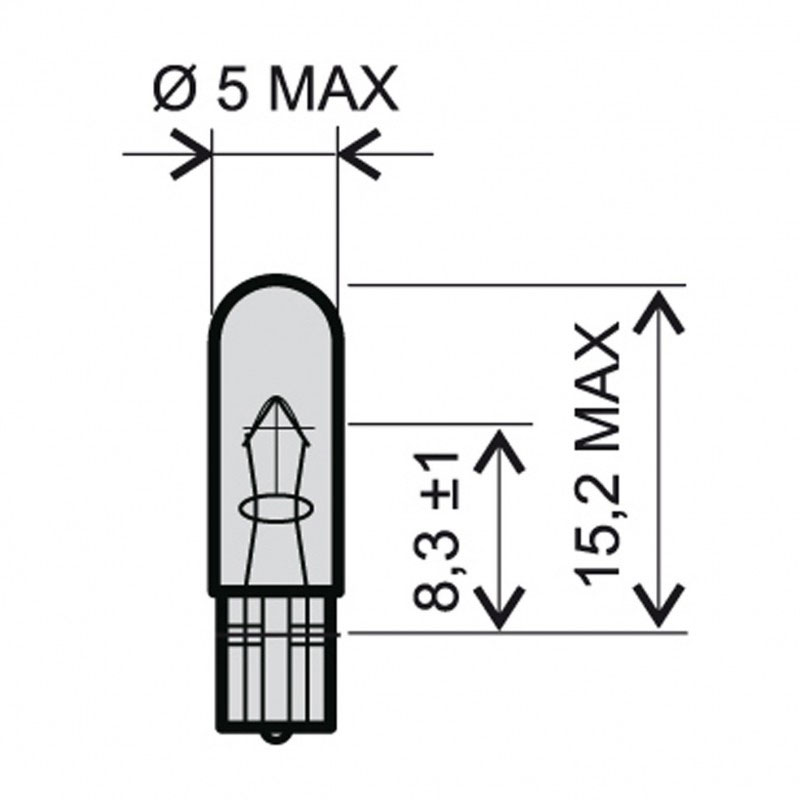VDO 24V/1,2W,pære instrumenter