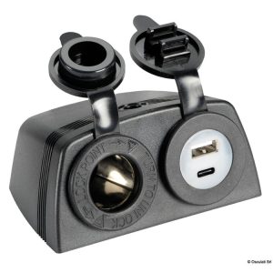 Cigar- og USB-A og USB-C udtag påbygning