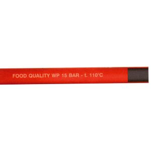 Varmtvands slange "food quality" 1/2" rød 1m