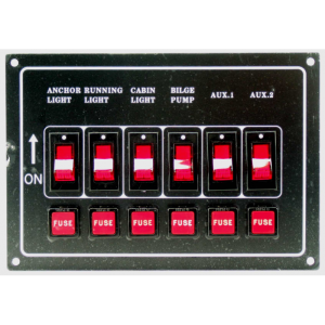 Kontaktpanel Hor.6 ktkt. m/lys