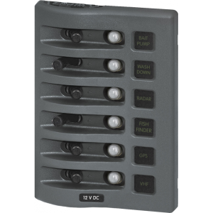 Kontaktpanel vandtæt 6pos /lys