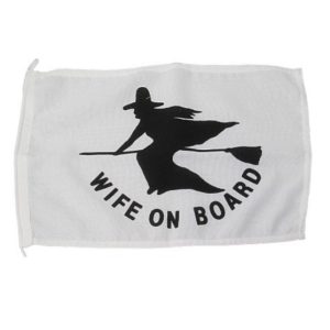 Humørflag - Wife on board 20  x 30 mm