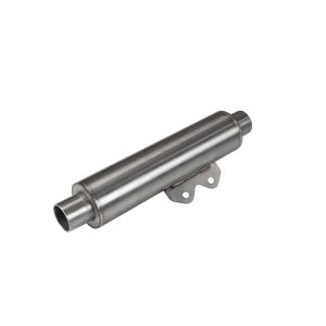 Exhaust pipe silencer with mounting kit