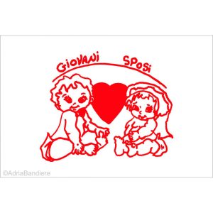 Fun flag,45x30, Nygifte om bor