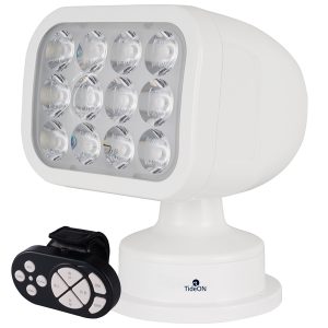 TideOn LED søgelygte hvid m/trådløs fjernbetjening