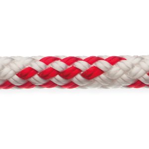 Robline Sirius 300 Fald/Skøde, 8mm Hvid/Rød - 1 mtr