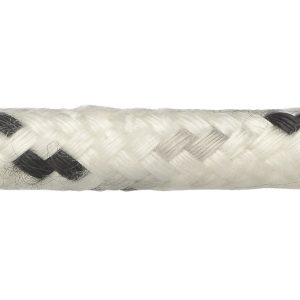 Robline Neptun 500 Skøde tov, 6mm Hvid/Sort - 1 mtr