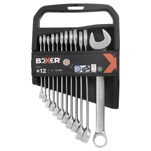 Ringgaffelnøglesæt 12 dele krom-vanadium  Str: 8 til 19mm