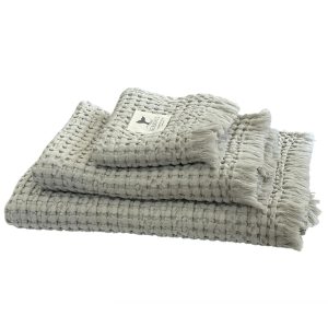 MB SEA &SALT Håndklæder Vaflet Beige 3 stk 30x50 - 50x100 -