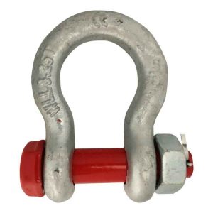 Sjækel H galv 11mm Red Pin m/møtrik & split 6 ton